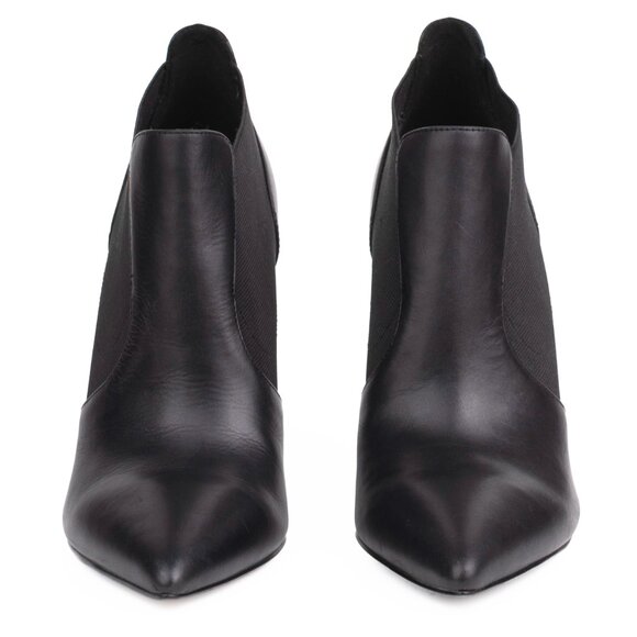 NWOT Nine West Black Leather Stiletto Pointed Toe Booties | Size 8M - Picture 8 of 14